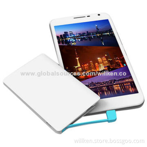 Power bank, slim credit card 2,500mAh, polymer grade A battery, indicator for charge & discharge